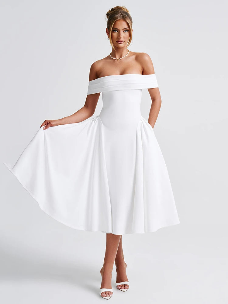 Elegant Strapless High Stretch Tight Long Dress
