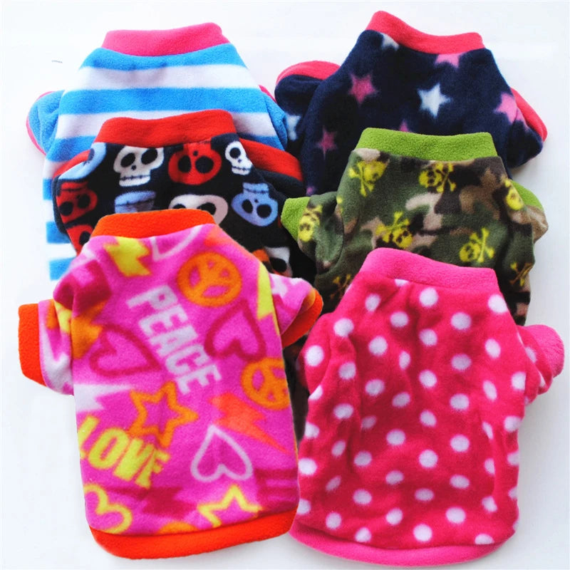 Warm Fleece Skull Dog Jacket – Cozy Camouflage Pullover for Stylish Pups
