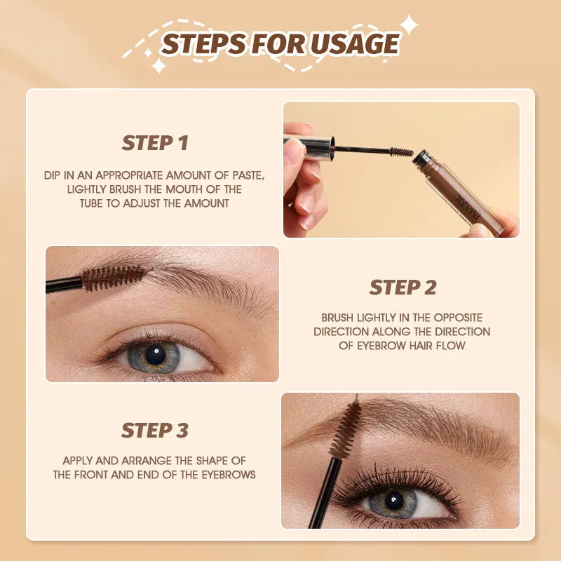 6-Color Waterproof Eyebrow Dye Cream – Long-Lasting Wild & Natural Brows