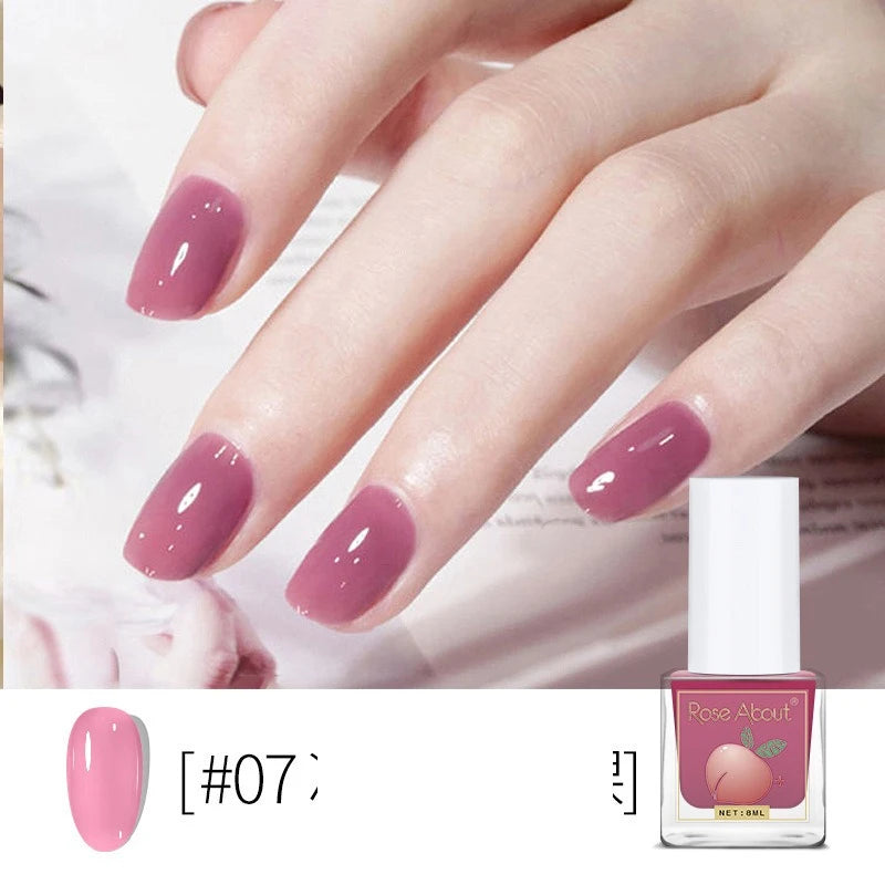 Water-Based Peel-Off Shiny Top Coat – No UV Lamp, Long-Lasting, Gentle Natural Nail Care