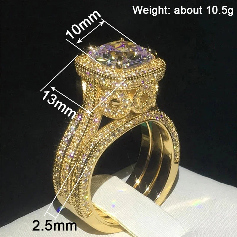 Gentle Luxury 3Pc/Set Rings with Shiny Cubic Zirconia