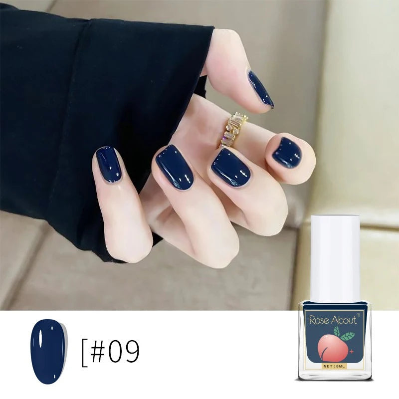 Water-Based Peel-Off Shiny Top Coat – No UV Lamp, Long-Lasting, Gentle Natural Nail Care