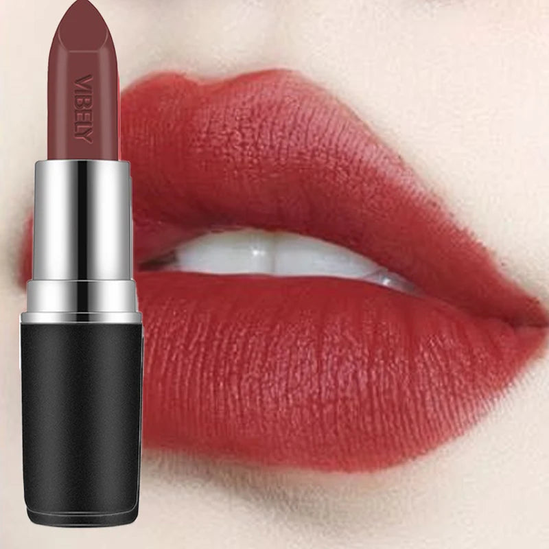 Frosted Velvet Matte Lipstick – 29 Bold Shades, Waterproof & Non‑Fading