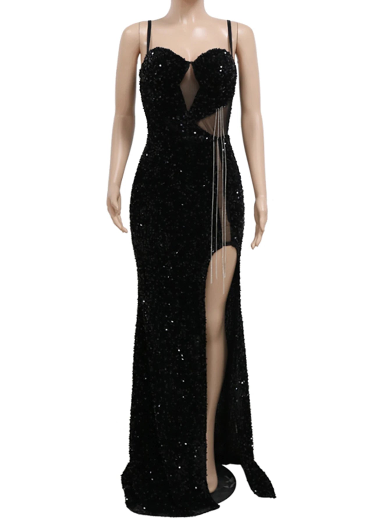 Sexy See Through  Maxi Sequin Summer Dress