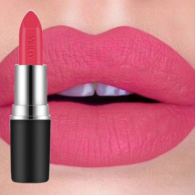 Frosted Velvet Matte Lipstick – 29 Bold Shades, Waterproof & Non‑Fading