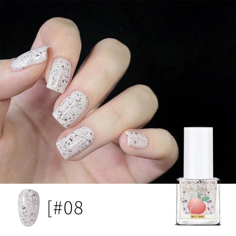 Water-Based Peel-Off Shiny Top Coat – No UV Lamp, Long-Lasting, Gentle Natural Nail Care