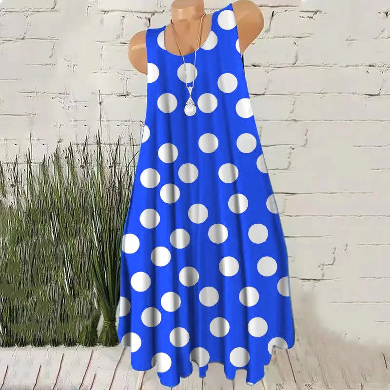 Round Dot Pattern Summer Mini Dress