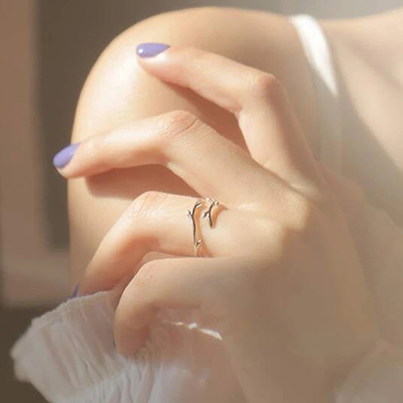 Fancy Leaf Olive Design Finger Ring