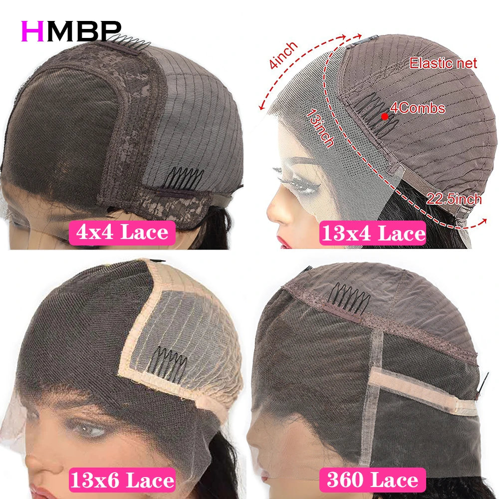 High Density 425g Loose Deep Wave 360 Hd Transparent Lace Full Frontal Wig