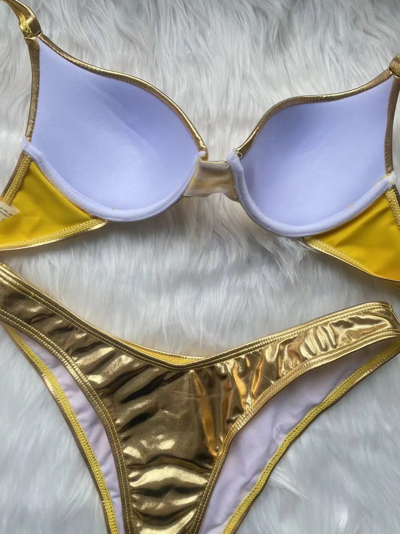 Metallic Push-Up Bikini Set