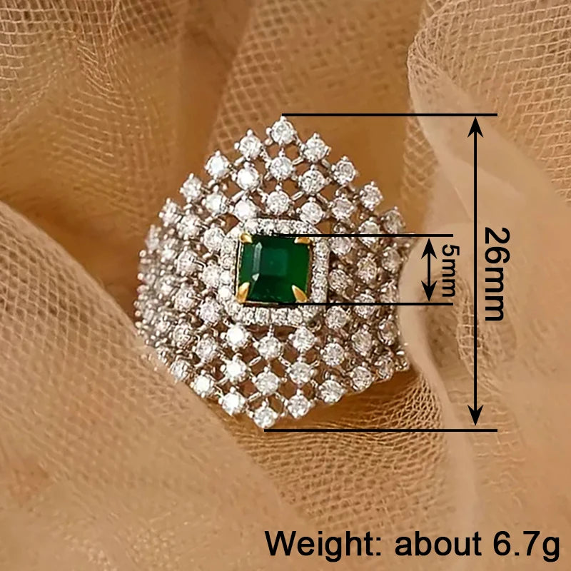 Luxury Hollow Rings with Dazzling CZ
