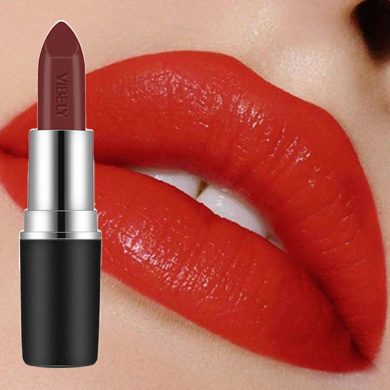 Frosted Velvet Matte Lipstick – 29 Bold Shades, Waterproof & Non‑Fading