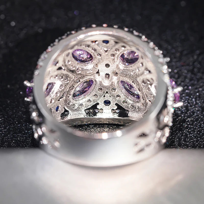 Colorful Cubic Zirconia Ring