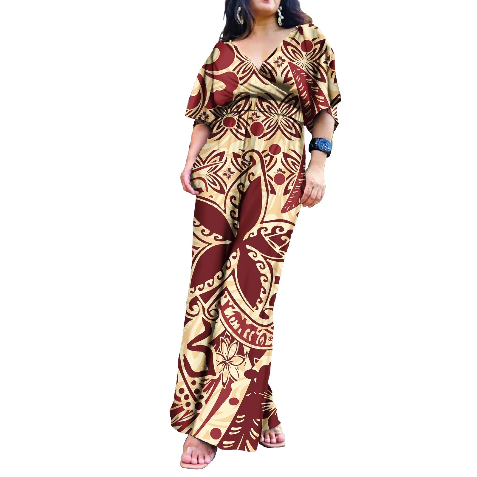 Island Style Hawaii Floral  Polynesian Jumpsuits