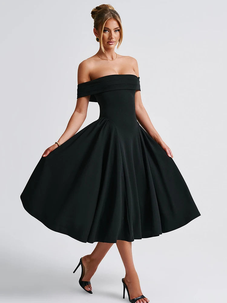 Elegant Strapless High Stretch Tight Long Dress