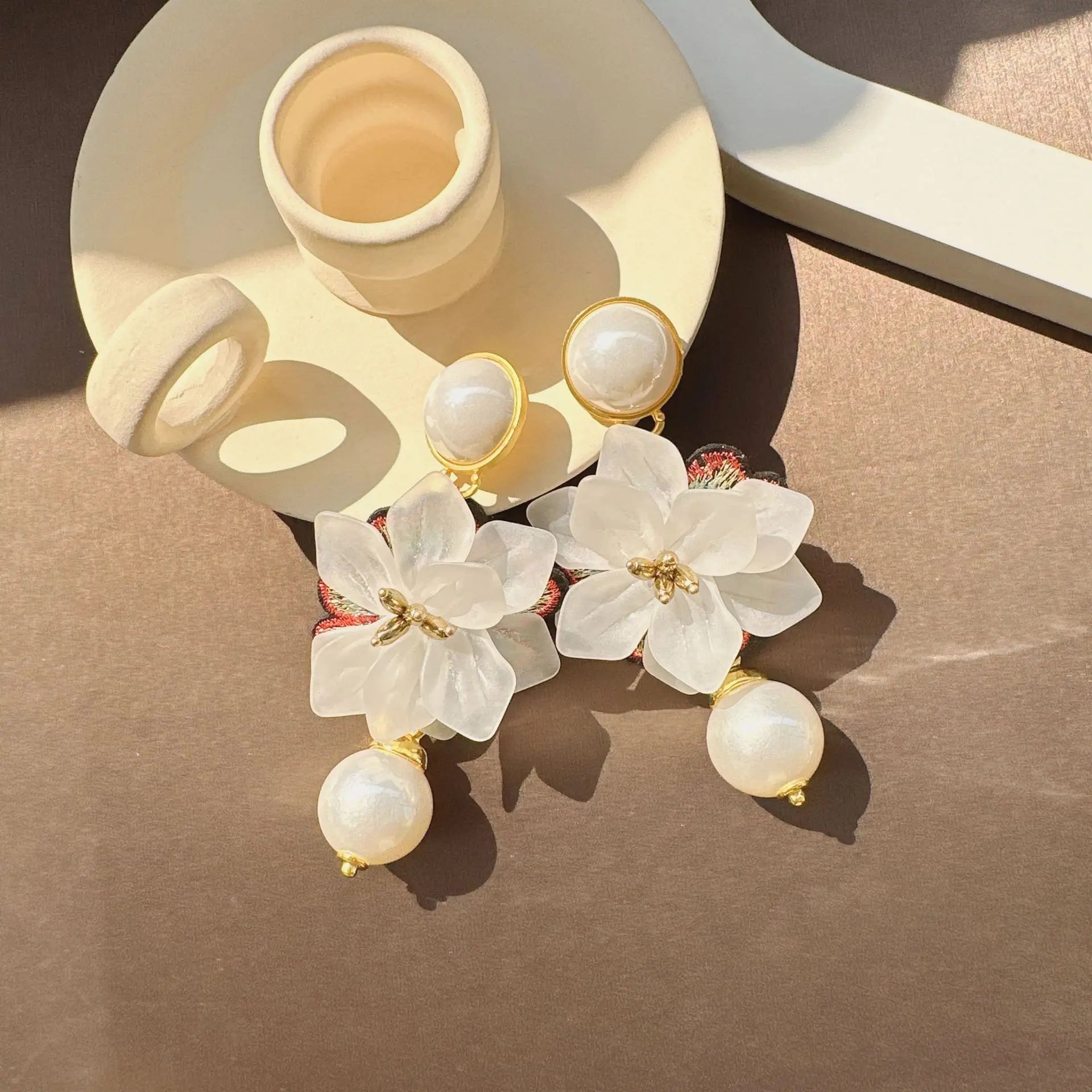 New Resin Tassel Flower Earrings
