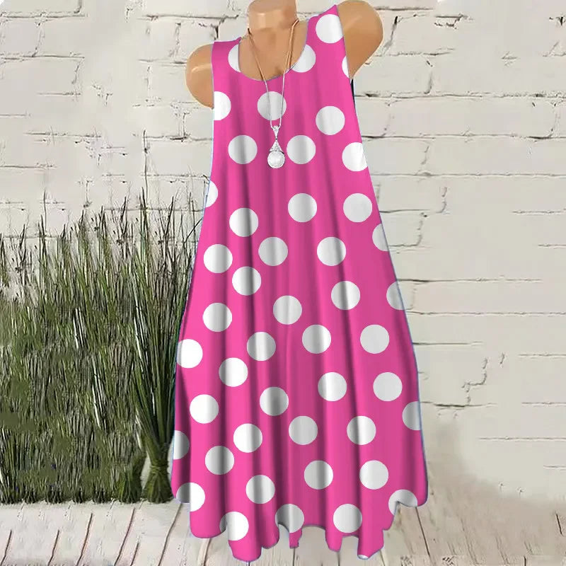 Round Dot Pattern Summer Mini Dress
