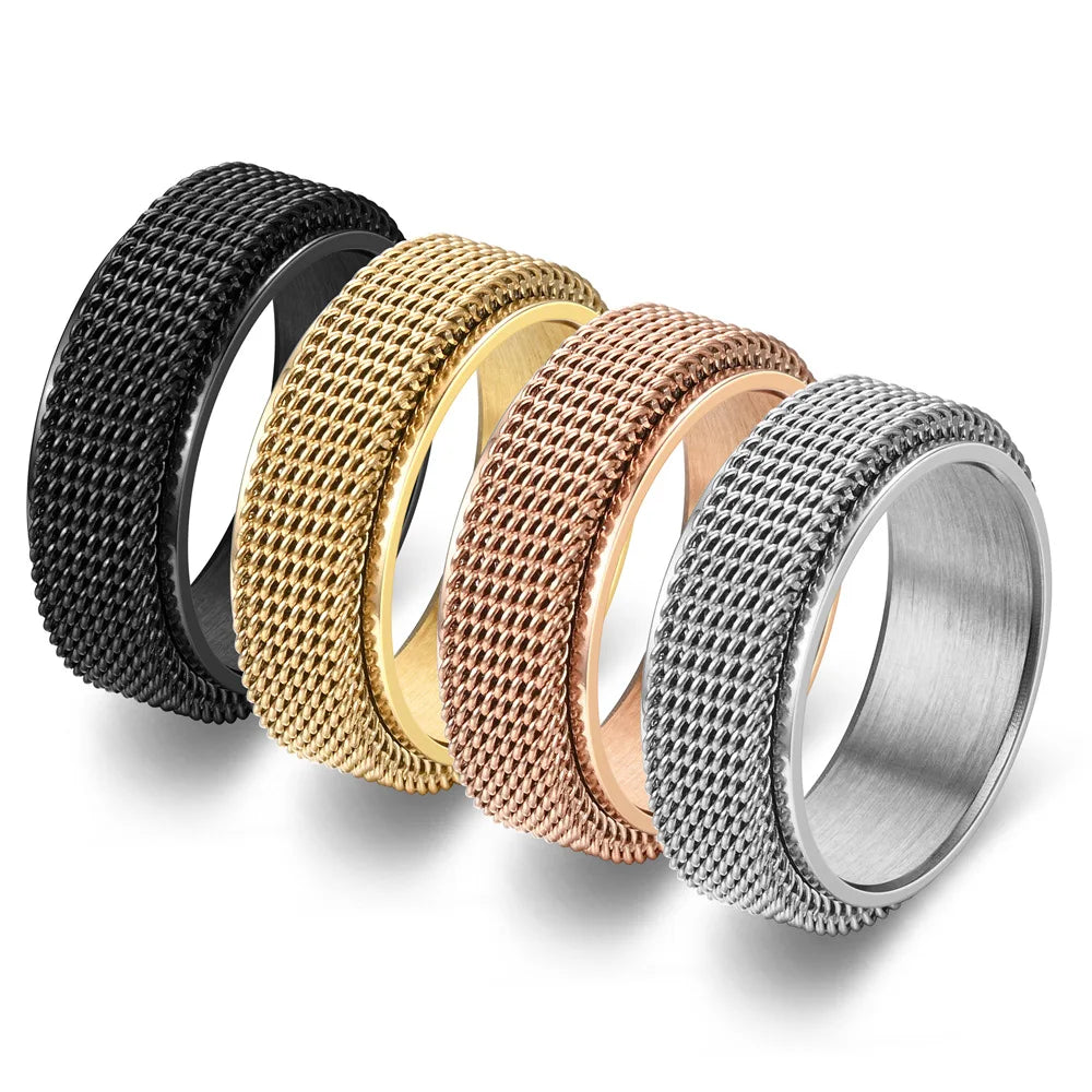 Fashionable Stainless Steel Spinner Rings
