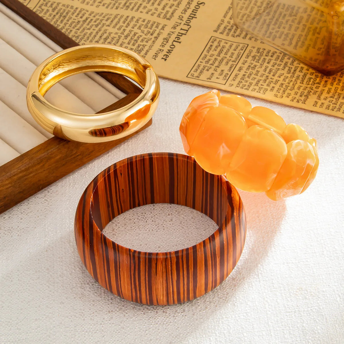 Natural Wooden Round Bangles