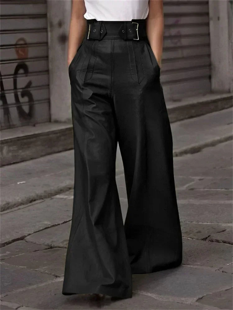 Autumn Winter Faux Pu Long Pants