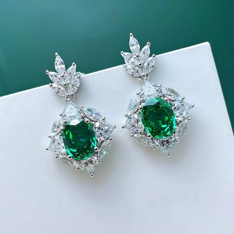 Emerald-Green Drop Earrings
