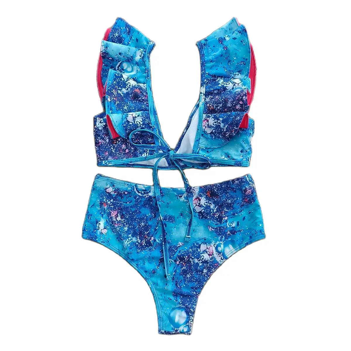 New Sexy High Waist Ruffle Bikini Sets