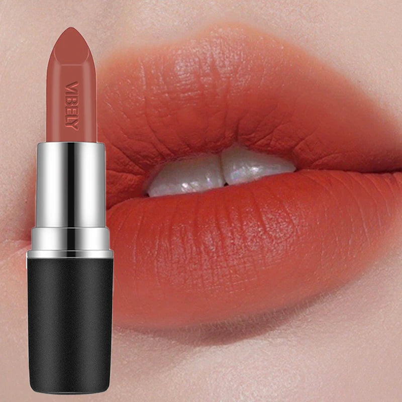 Frosted Velvet Matte Lipstick – 29 Bold Shades, Waterproof & Non‑Fading