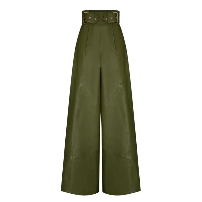 Autumn Winter Faux Pu Long Pants