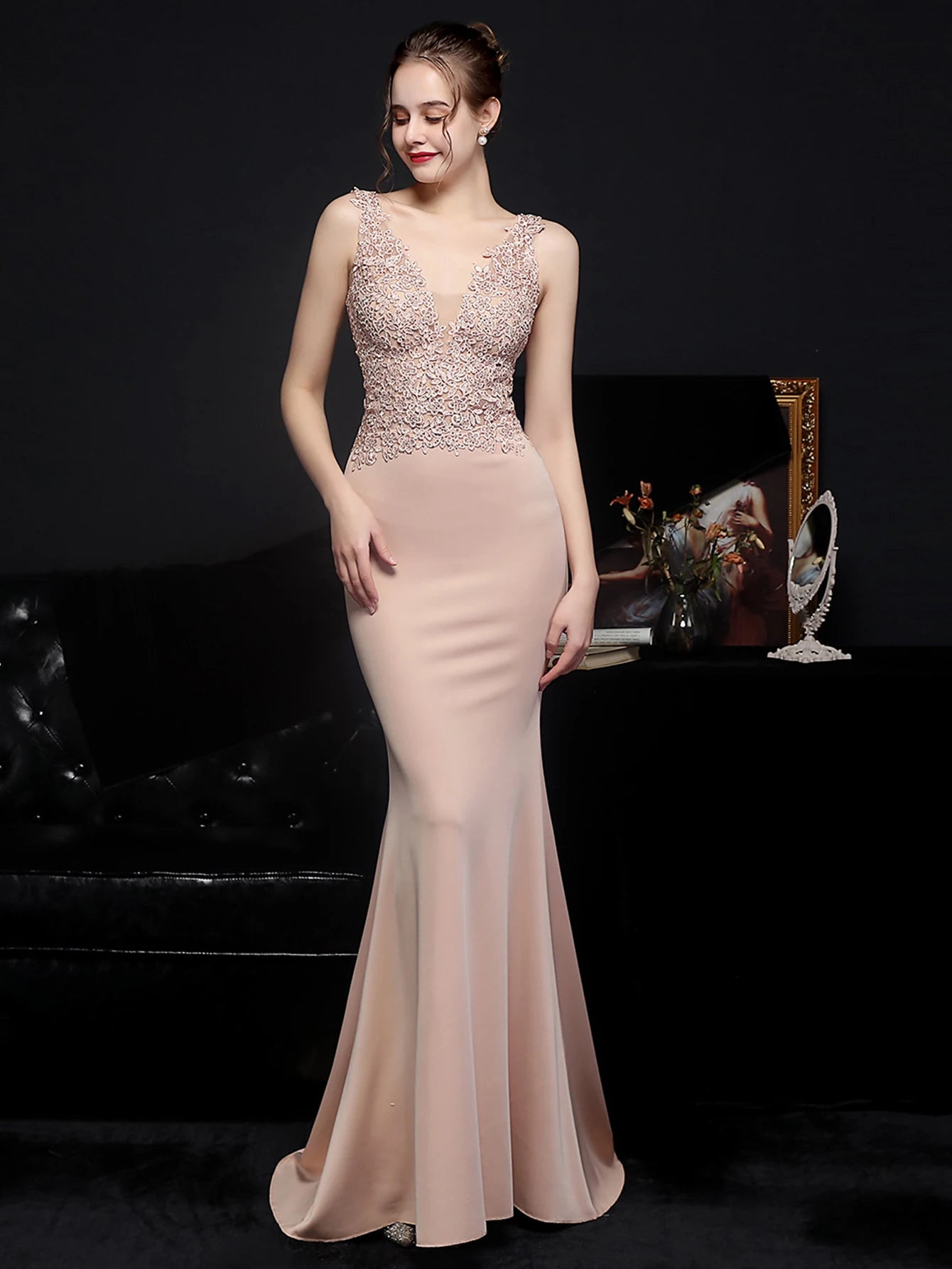 Sexy Elegant Luxury Evening 2026 Rhinestone Prom Party Dresses
