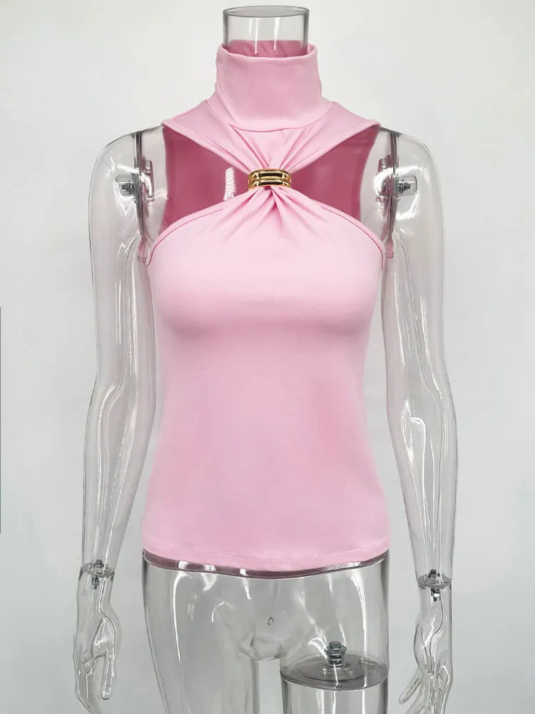 Summer Fashion Slim Off-Shoulder Patchwork Sexy Tank Top