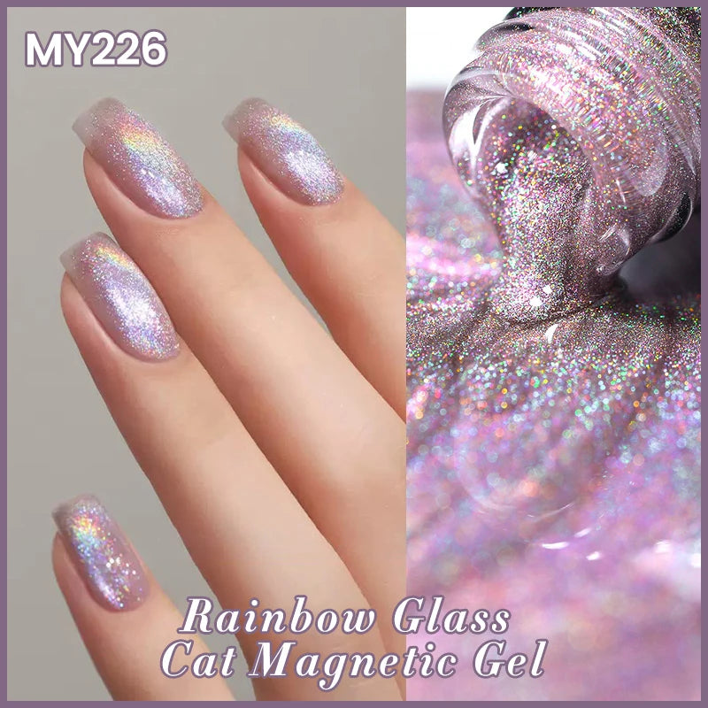 BORN PRETTY 10ml White Cat Magnetic Gel Nail Polish Ultra Shine White-light Varnis Semi Permanent Soak Off UV LED Gel for Nails
