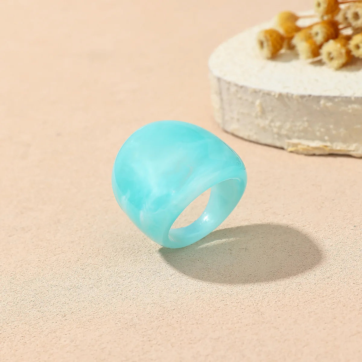 Dopamine Colorful Rings – Bold Geometric Resin Statement Jewelry for Women