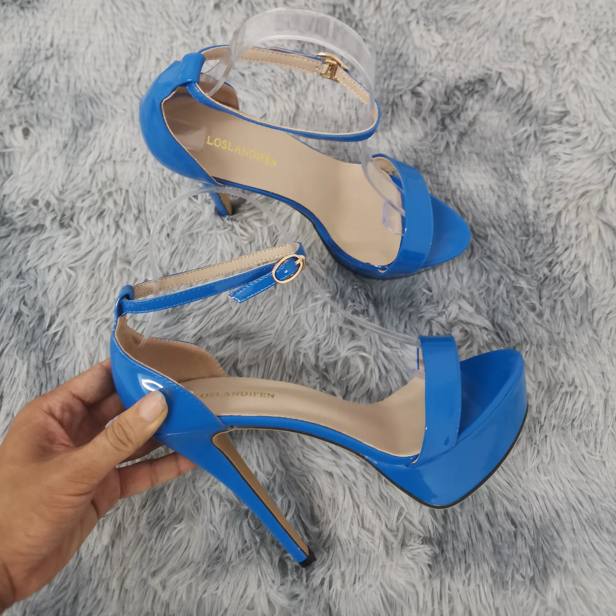Sexy Open Toes 14cm Super High Heels Peep Toes Platform Stilettos