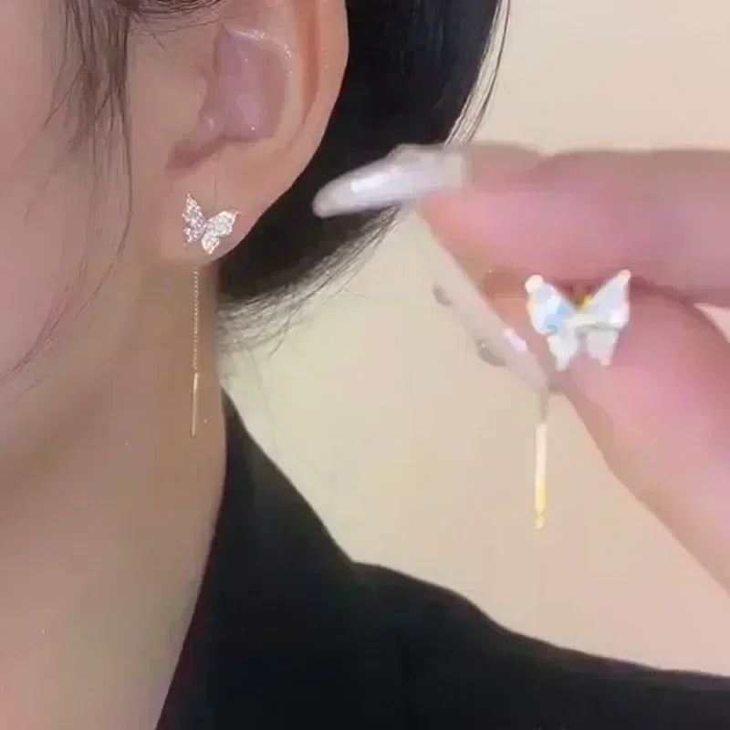 New Geometric Rhombus Luxury Opal Earrings – Modern Sparkle for Every Moment