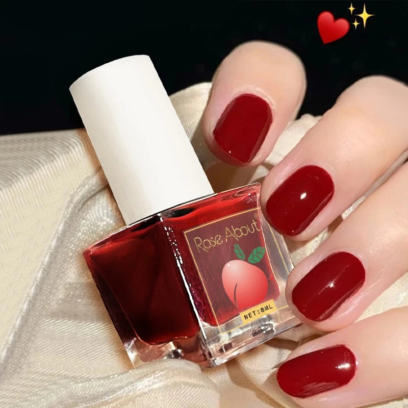 Water-Based Peel-Off Shiny Top Coat – No UV Lamp, Long-Lasting, Gentle Natural Nail Care