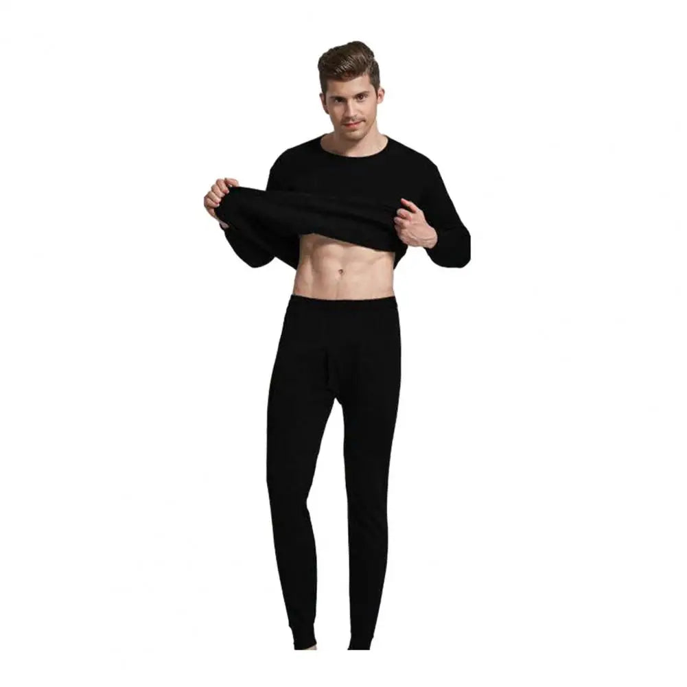 2 Pcs/Set Winter Pajamas Men Thermal Underwear Set
