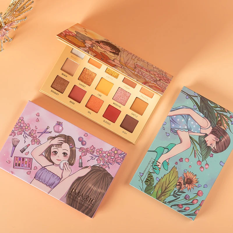 All-in-One Eyeshadow & Body Art Palette – Matte, Shimmer, Highlight & Blush, Waterproof
