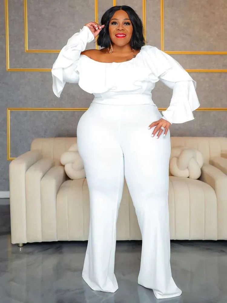 Autumn Slash Neck t Casual Long Sleeve Jumpsuit