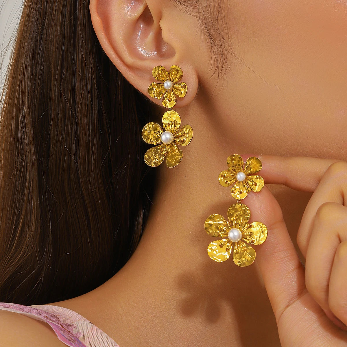 Luxury Glazed Rhinestone Dangle Earrings for Women
