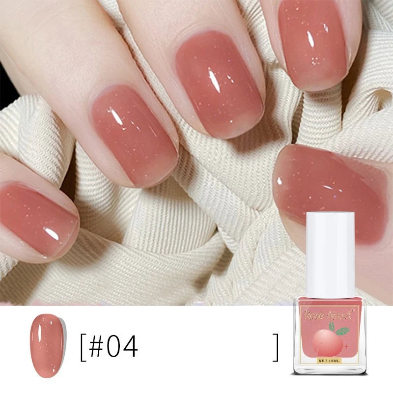 Water-Based Peel-Off Shiny Top Coat – No UV Lamp, Long-Lasting, Gentle Natural Nail Care