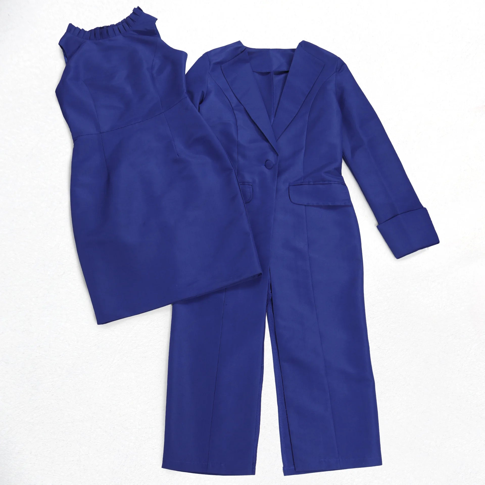 High Quality Elegant Long Sleeve Coat And Slim Dress Outfit