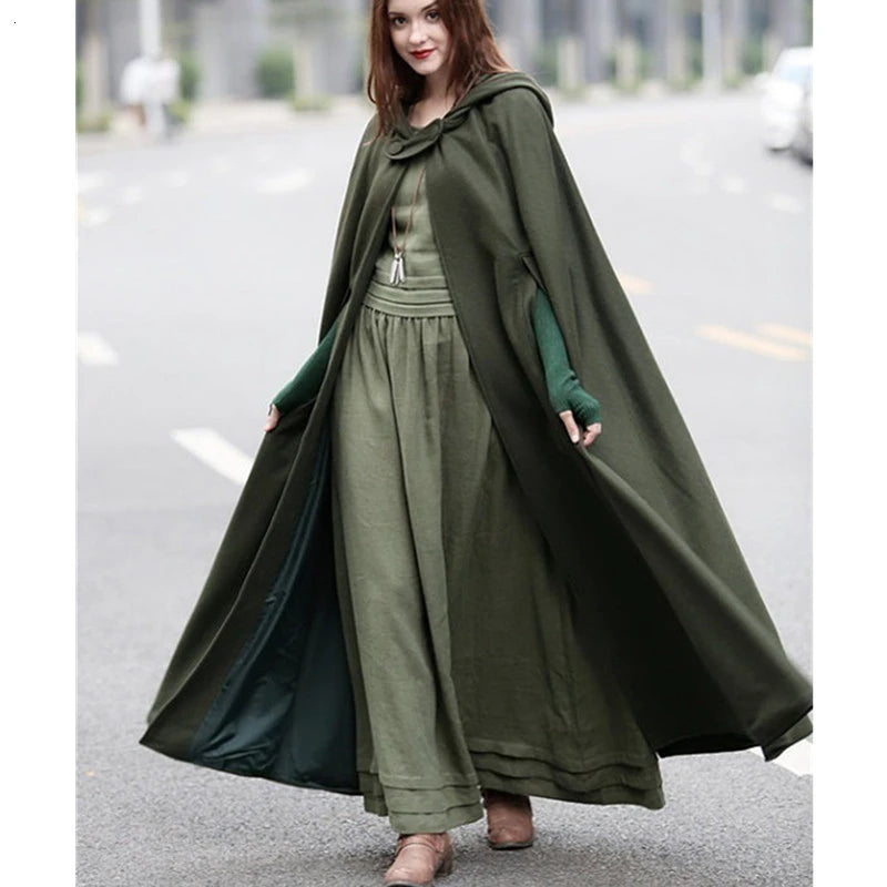 Cosplay Vintage Medieval Gothic Hooded Cloak