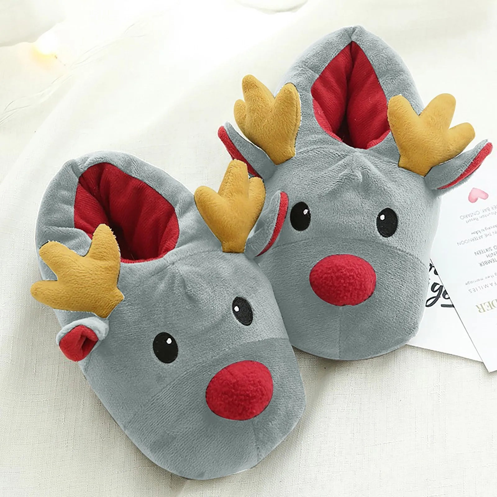 Winter Christmas Deer Slippers