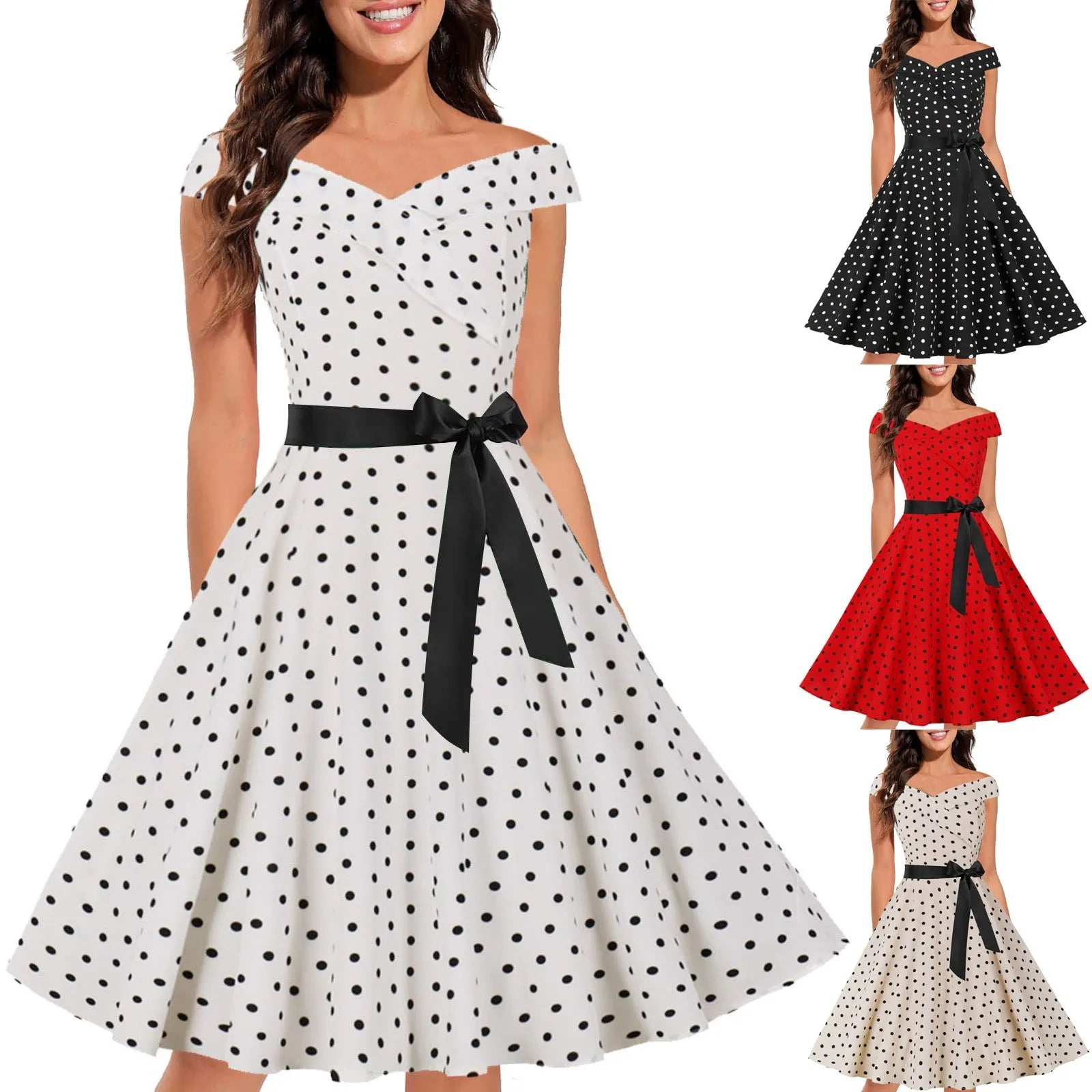 Vintage 50s 60s Pin Up Rockabilly Cocktail Dress