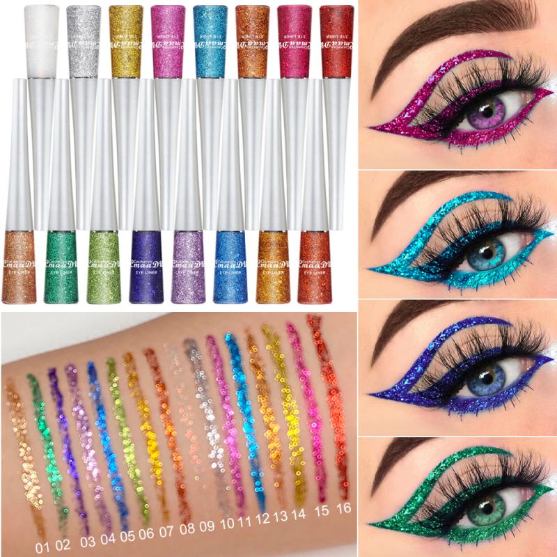16 Colors Liquid Colorful Shiny Glitter Eyeliner