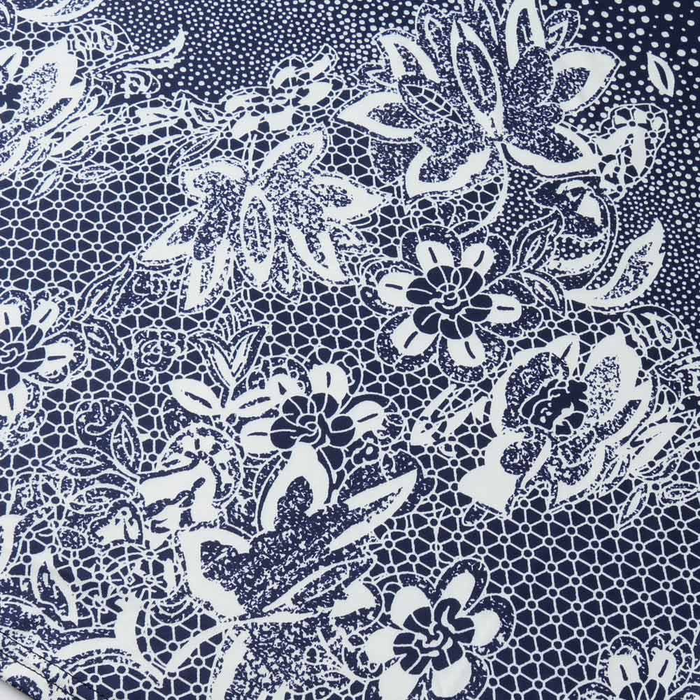O Neck Polka Dot Floral Print  Pencil Dress