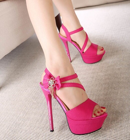 High Heel Flower Shoes