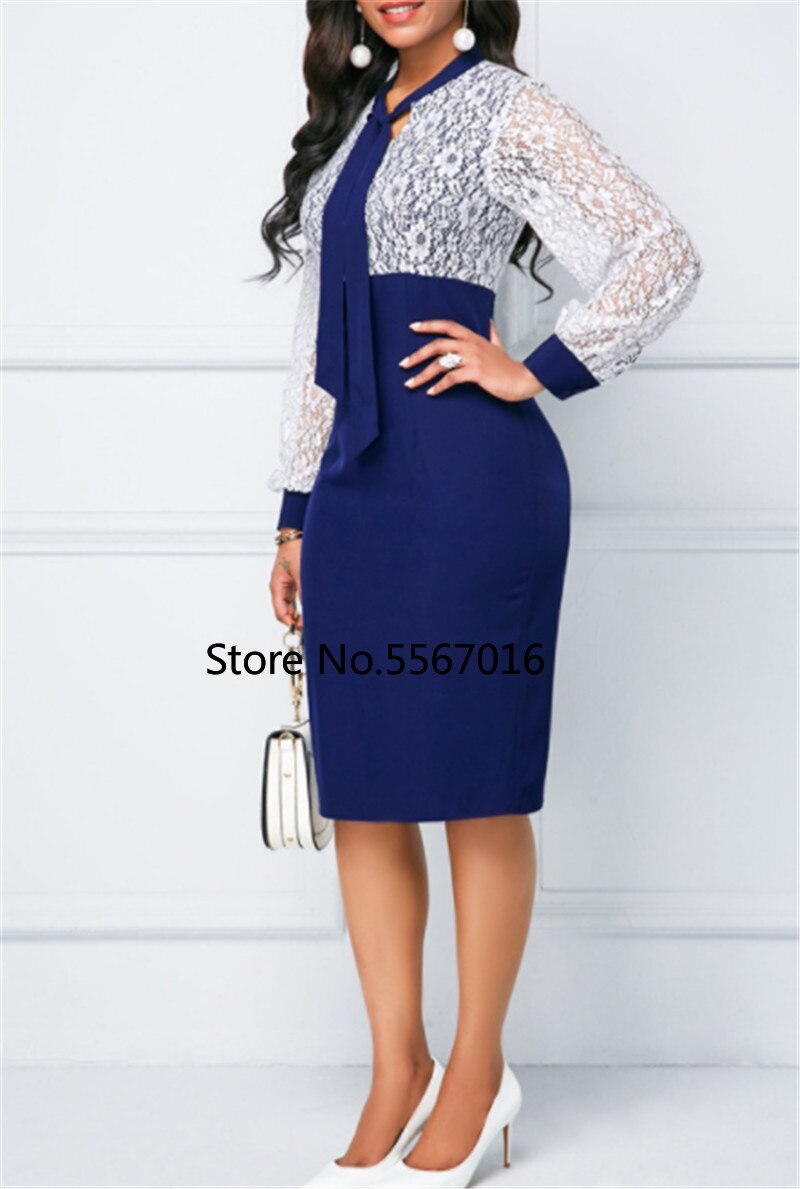 Casual Long Sleeve  Office Elegant Spring Summer Dress