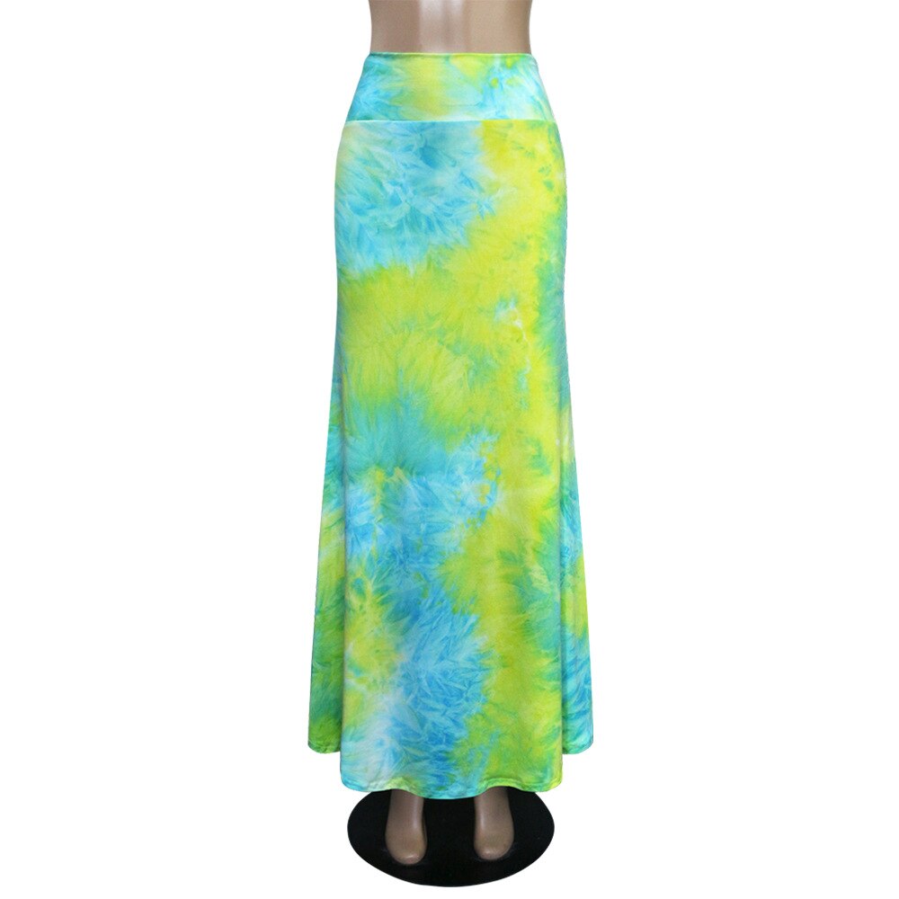 High Waisted Floral Colorful Print Maxi Super Soft Skirt