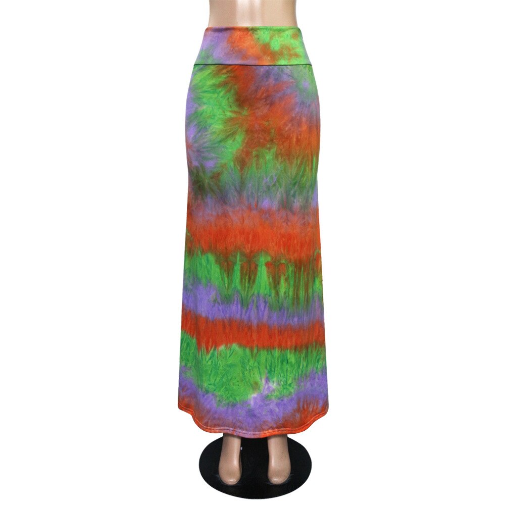 High Waisted Floral Colorful Print Maxi Super Soft Skirt